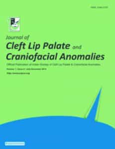The Journal Cleft Lip Palate and Craniofacial Anomalies The Journal Cleft Lip Palate and Craniofacial Anomalies